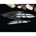 Natural Shell Hollow Out Pendentifs en feuilles sculptées, pendentif strass en cristal pour femmes Collier